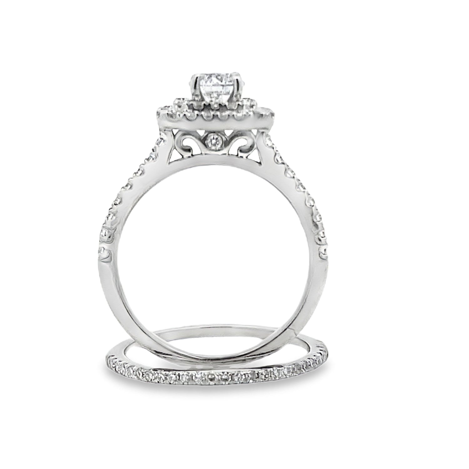 Lab Grown Diamond Fashion band rings 14KT White Gold by Bids.com