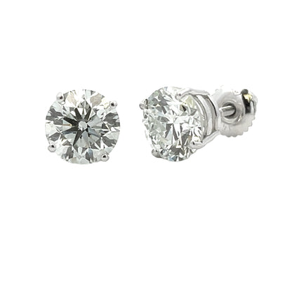 4.00ct Lab Grown Diamond Stud Earrings 14KT White Gold by Bids.com