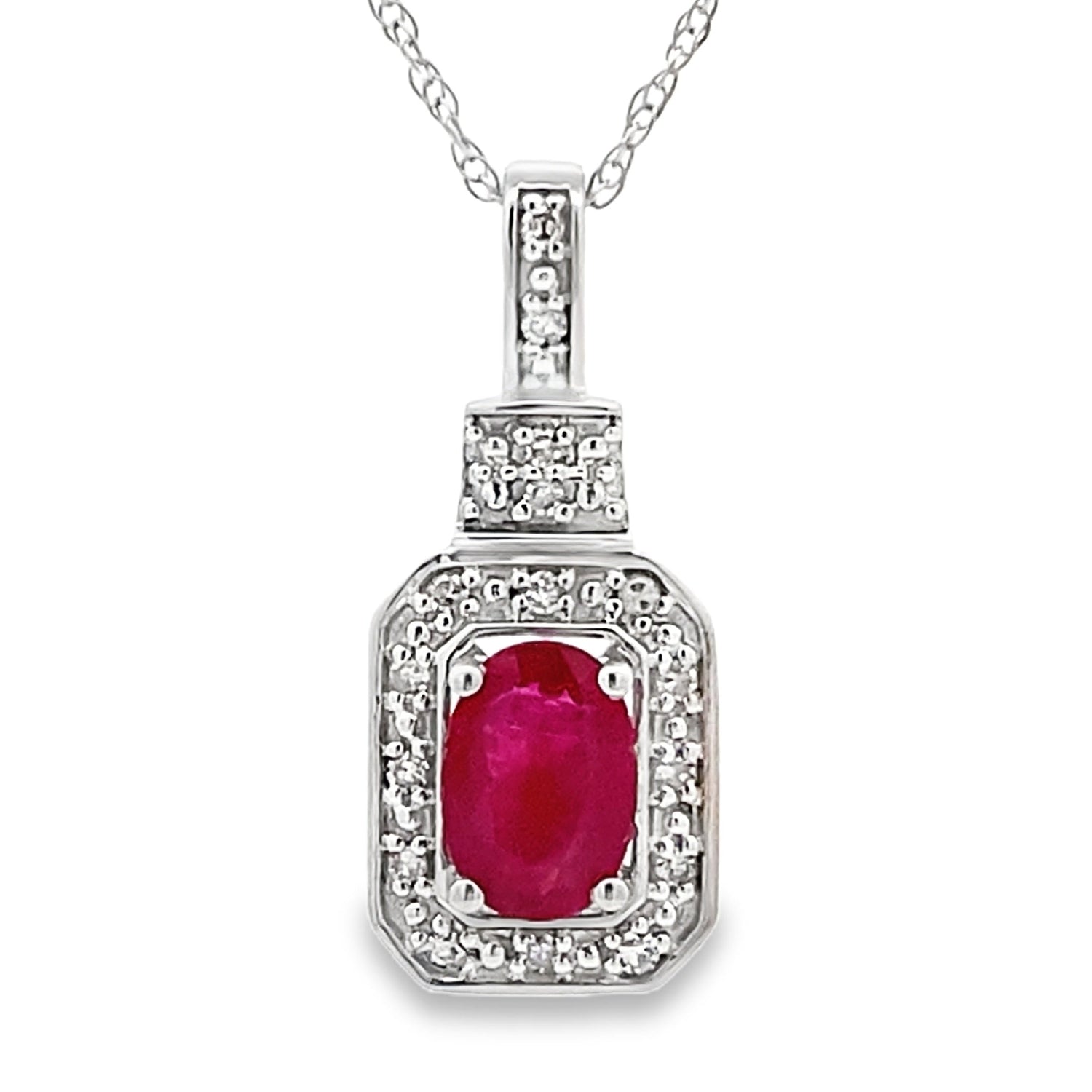 .66ct Ruby Diamond Fashion Pendants 10KT White Gold by Bids.com