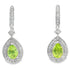 .96ct Peridot Diamond Dangle Earrings 10KT White Gold by Bids.com