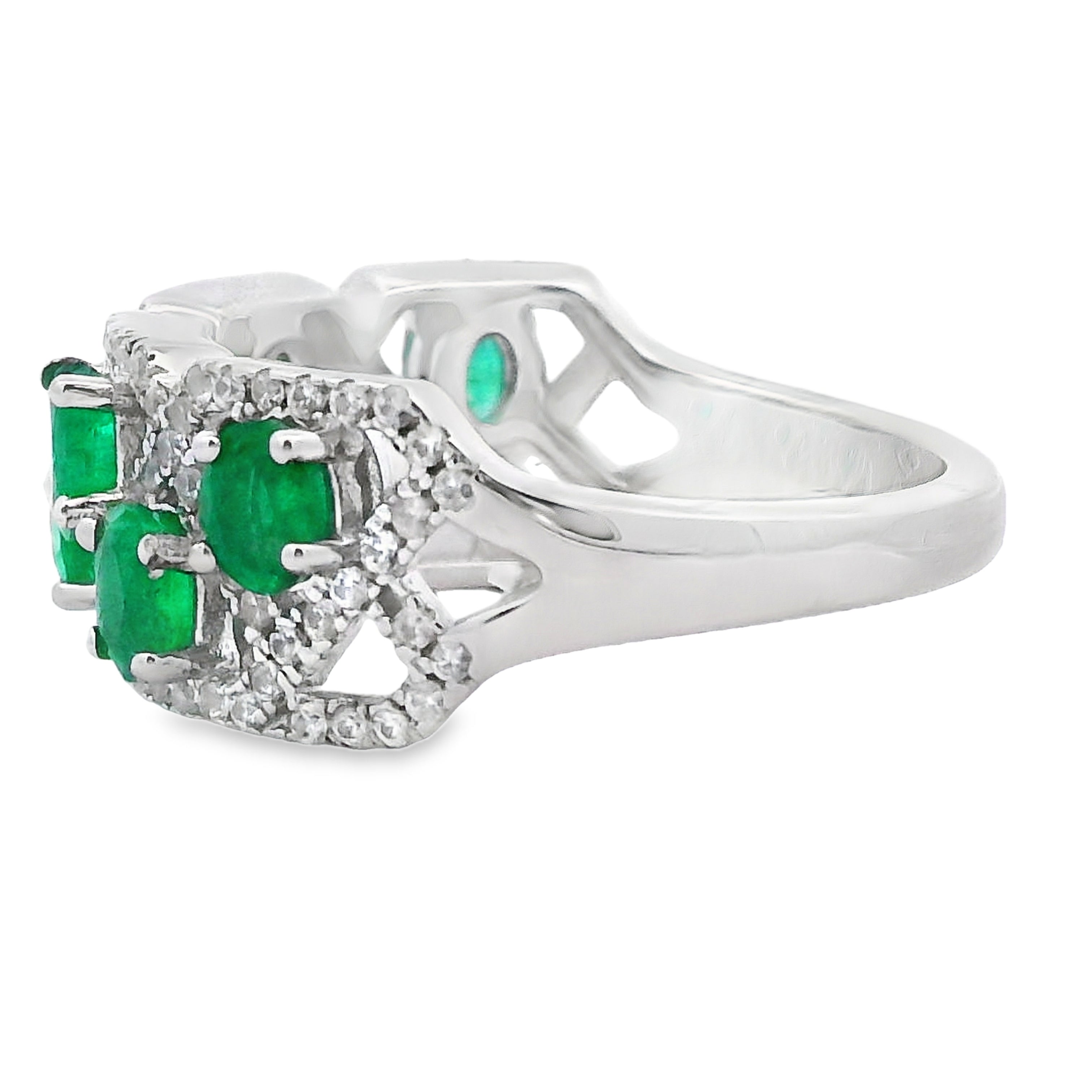 Natural 1.82ct Emerald Zircon Ring Sterling Silver by Bids.com
