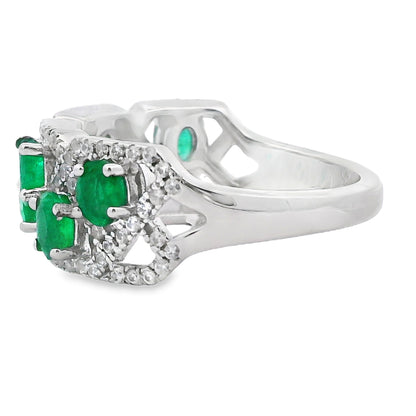 Natural 1.82ct Emerald Zircon Ring Sterling Silver by Bids.com