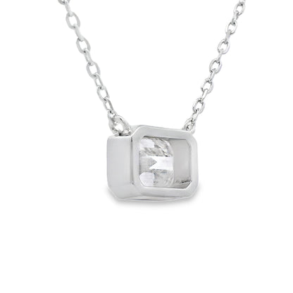 Natural .85ct Moissanite Pendant Sterling Silver by Bids.com