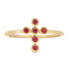 Natural .12ct Ruby Cross Ring 14KT Yellow Gold by Bids.com