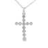 .09ct Diamond Cross Religious Pendant 14KT White Gold by Bids.com