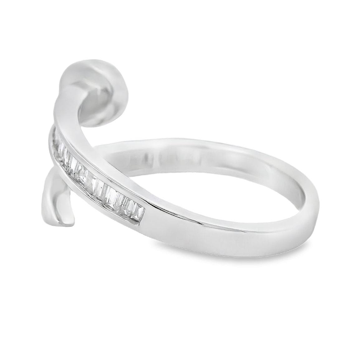 Natural .35ct Diamond Ring 14KT White Gold by Bids.com