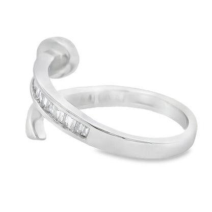 Natural .35ct Diamond Ring 14KT White Gold by Bids.com