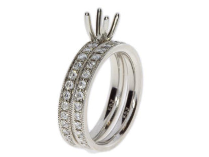 Diamond Semi Mount Engagement Ring 14KT White Gold by Bids.com