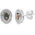 Genuine .45ct Quartz Diamond Earrings 10KT White Gold by Bids.com