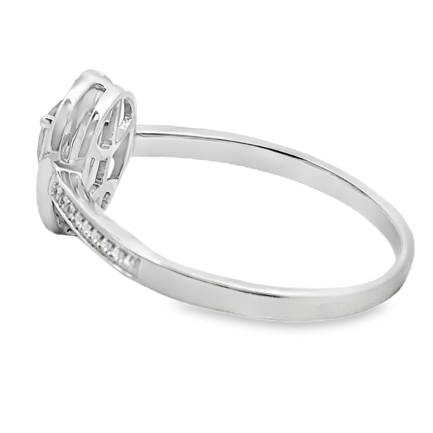 .50ct Mystic Fire Topaz Diamond Ring 10KT White Gold by Bids.com