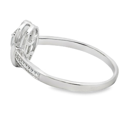 .50ct Mystic Fire Topaz Diamond Ring 10KT White Gold by Bids.com