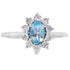 Genuine .43ct Aquamarine Diamond Ring 10KT White Gold by Bids.com