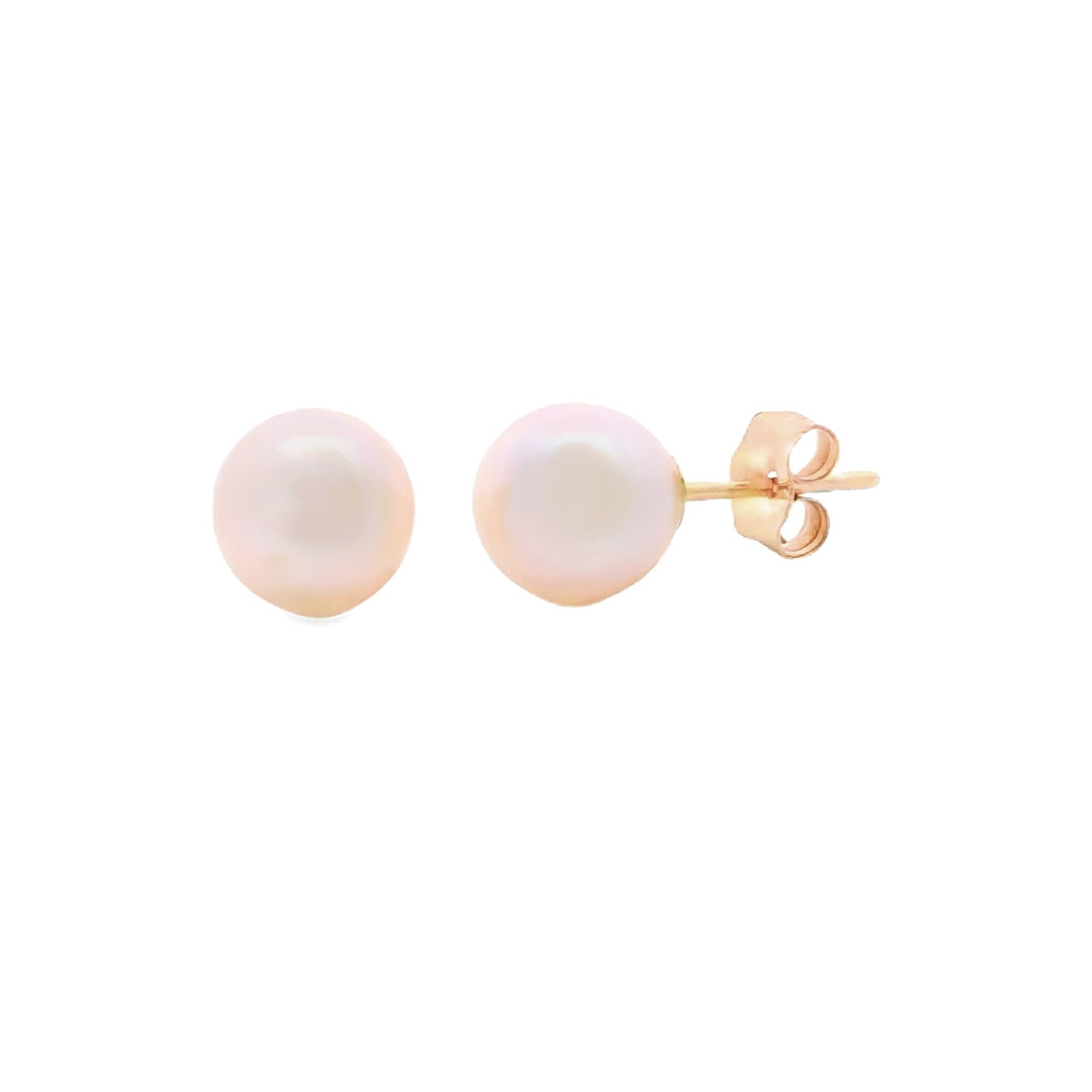 Genuine FW Pearl Stud Earrings 14KT Yellow Gold by Bids.com