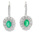 5.28ct Emerald Zircon Dangle Earrings Sterling Silver by Bids.com