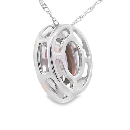.40ct Quartz Diamond Fashion Pendants 10KT White Gold by Bids.com