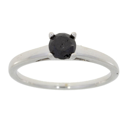 Natural .50ct Black Diamond Eng Only Sterling Silver by Bids.com
