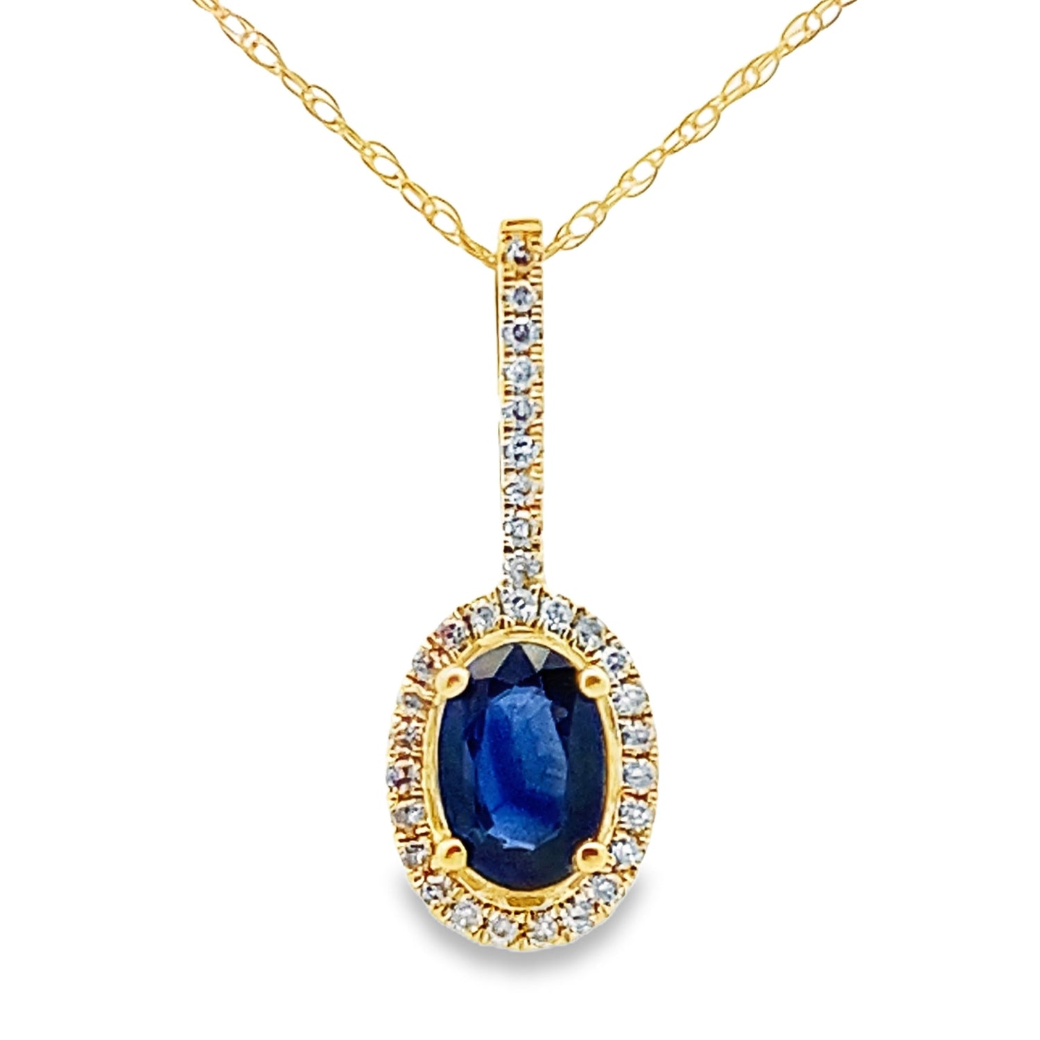 Sapphire Diamond Fashion Pendants 10KT Yellow Gold by Bids.com