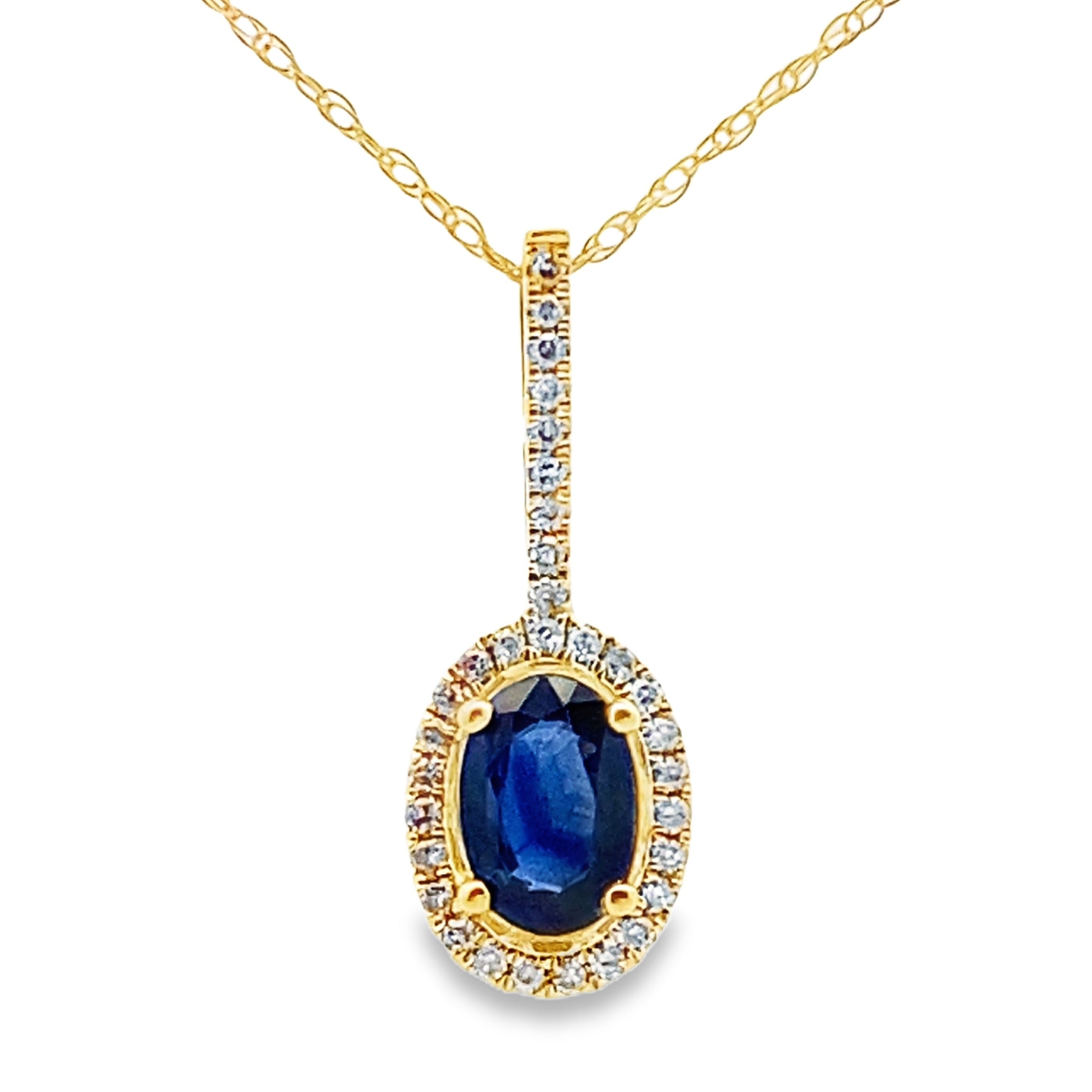 Sapphire Diamond Fashion Pendants 10KT Yellow Gold by Bids.com