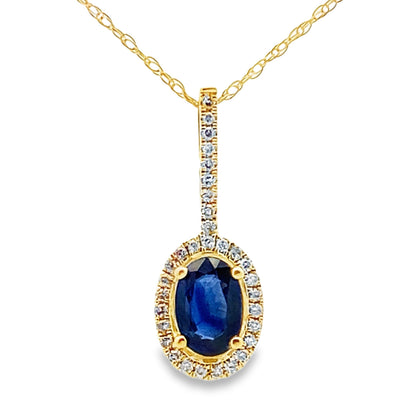 Sapphire Diamond Fashion Pendants 10KT Yellow Gold by Bids.com