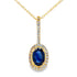 Sapphire Diamond Fashion Pendants 10KT Yellow Gold by Bids.com