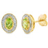 Natural .50ct Peridot Diamond Earrings 10KT Yellow Gold by Bids.com