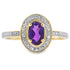 Natural .48ct Amethyst Diamond Ring 10KT Yellow Gold by Bids.com