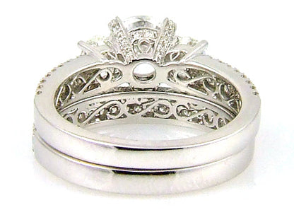Natural 1.05ct Engagement Ring Set 18KT White Gold by Bids.com