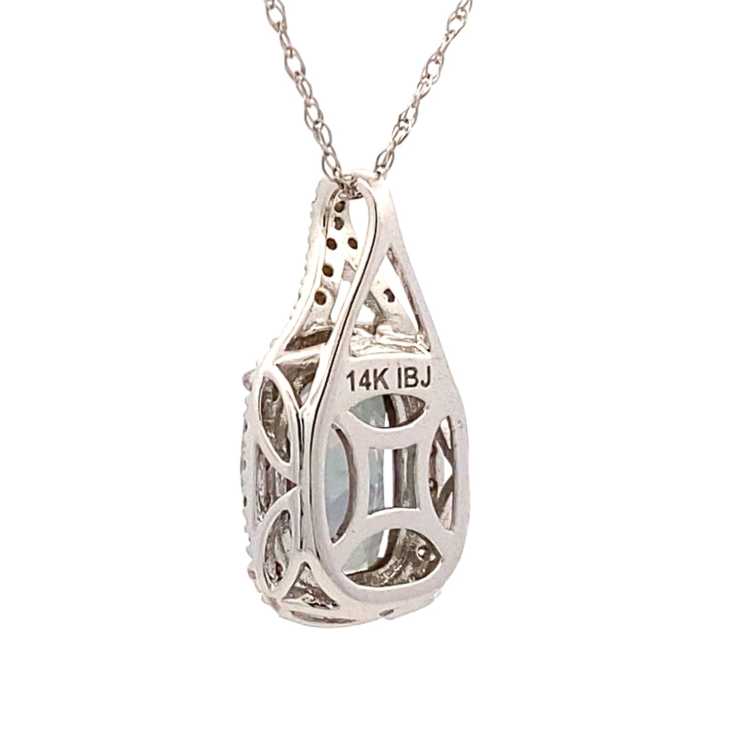 Mystic Fire Topaz Fashion Pendants 14KT White Gold by Bids.com