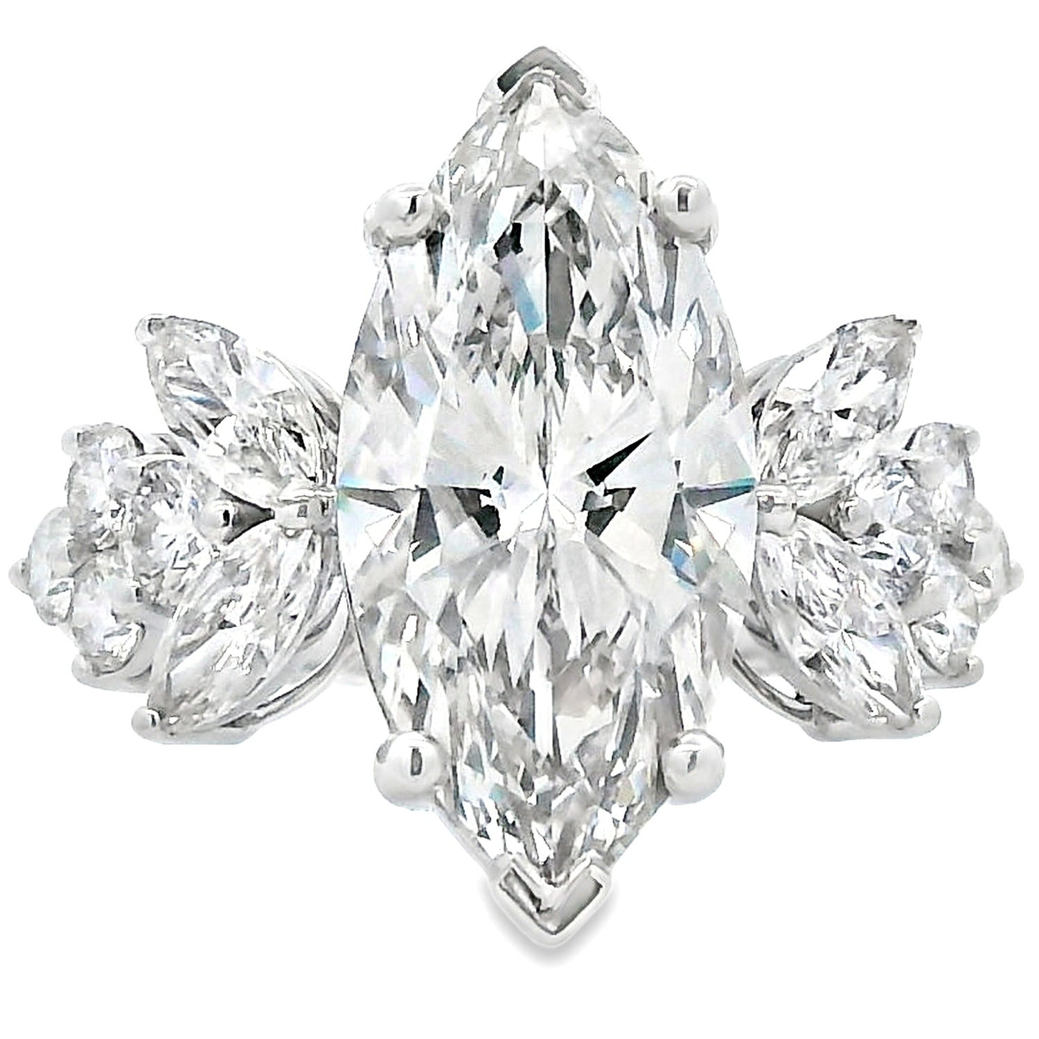 7.08ct Lab Grown Diamond Eng Only 14KT White Gold