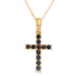 .29ct Sapphire Cross Religious Pendant 14KT Yellow Gold by Bids.com