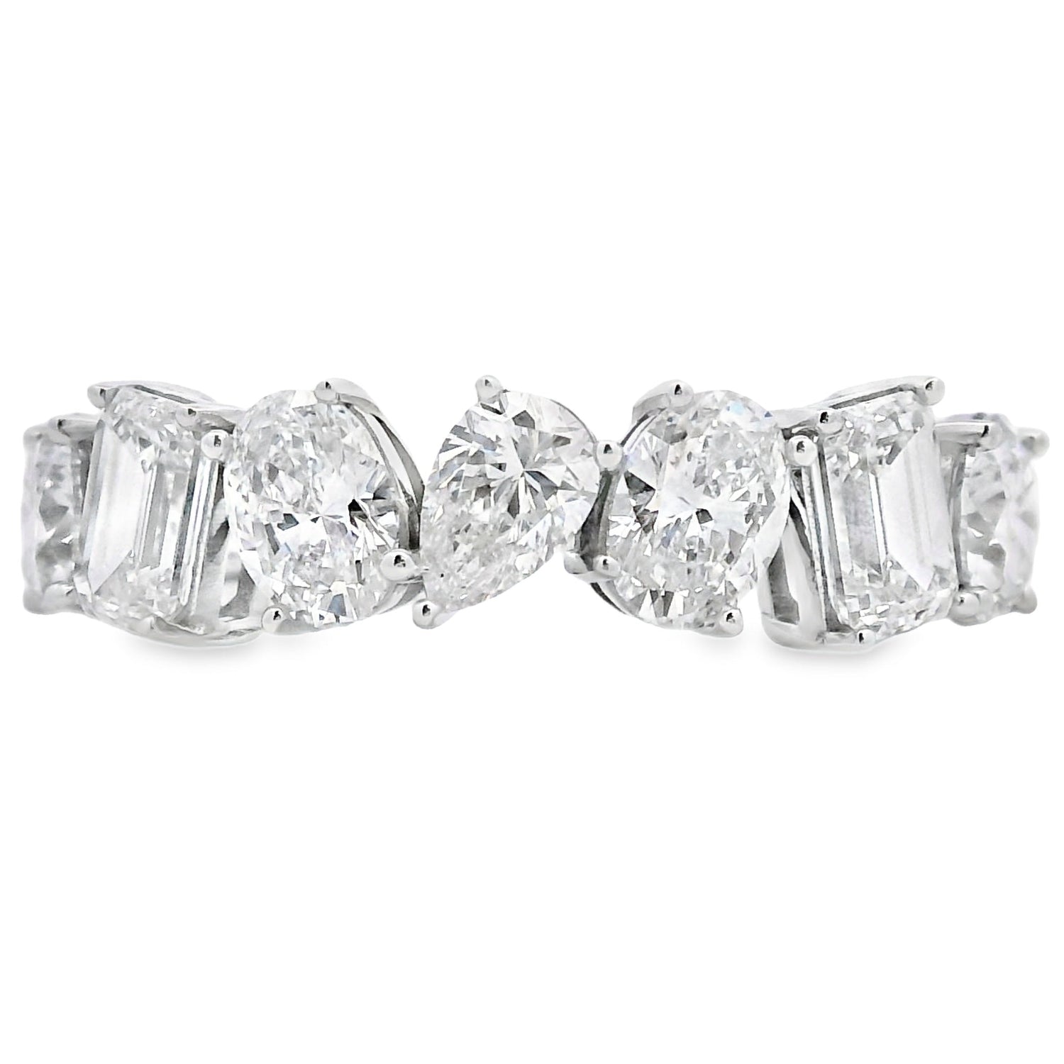 Lab Grown Diamond Wedding Band Ring 14KT White Gold by Bids.com