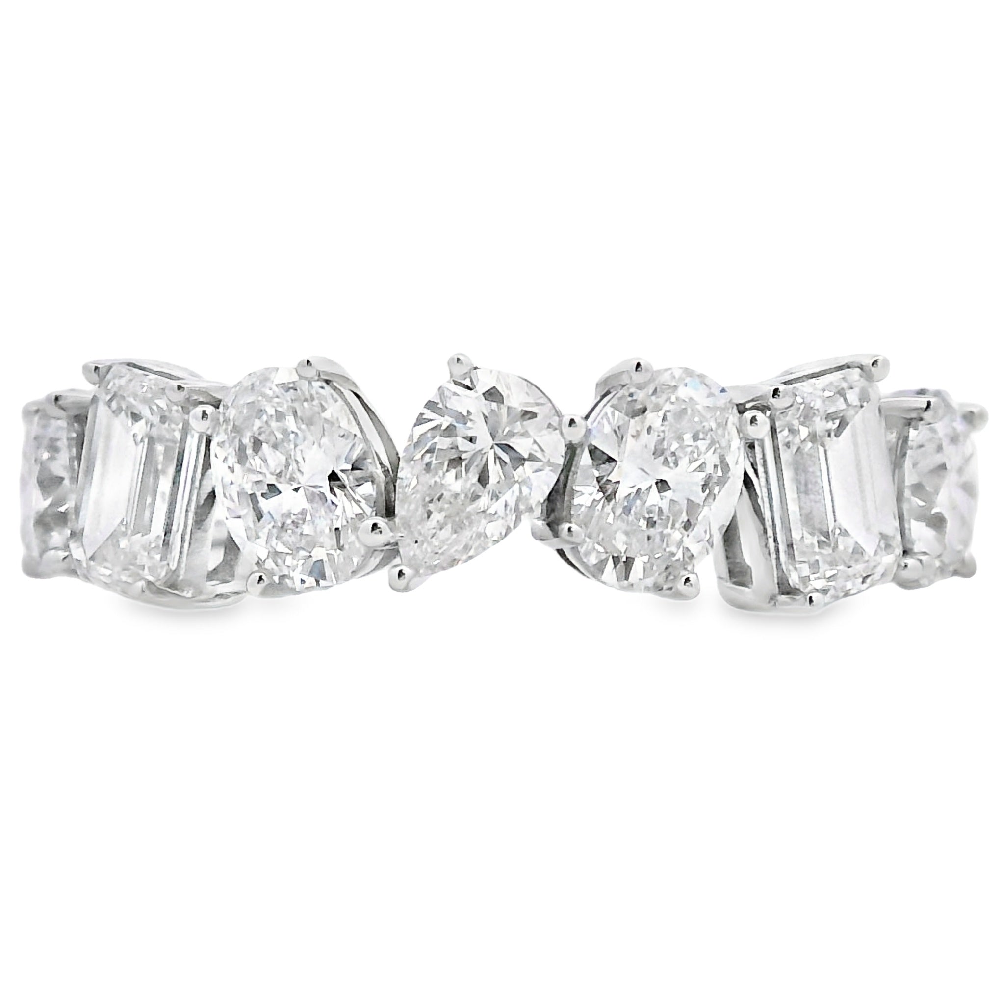 Lab Grown Diamond Wedding Band Ring 14KT White Gold by Bids.com