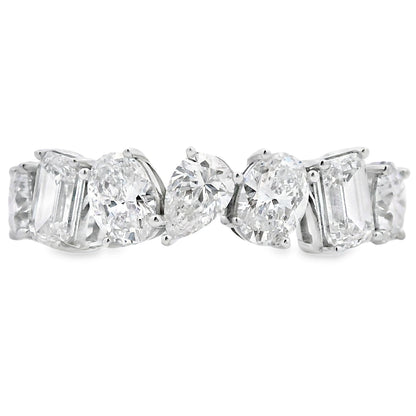 Lab Grown Diamond Wedding Band Ring 14KT White Gold by Bids.com