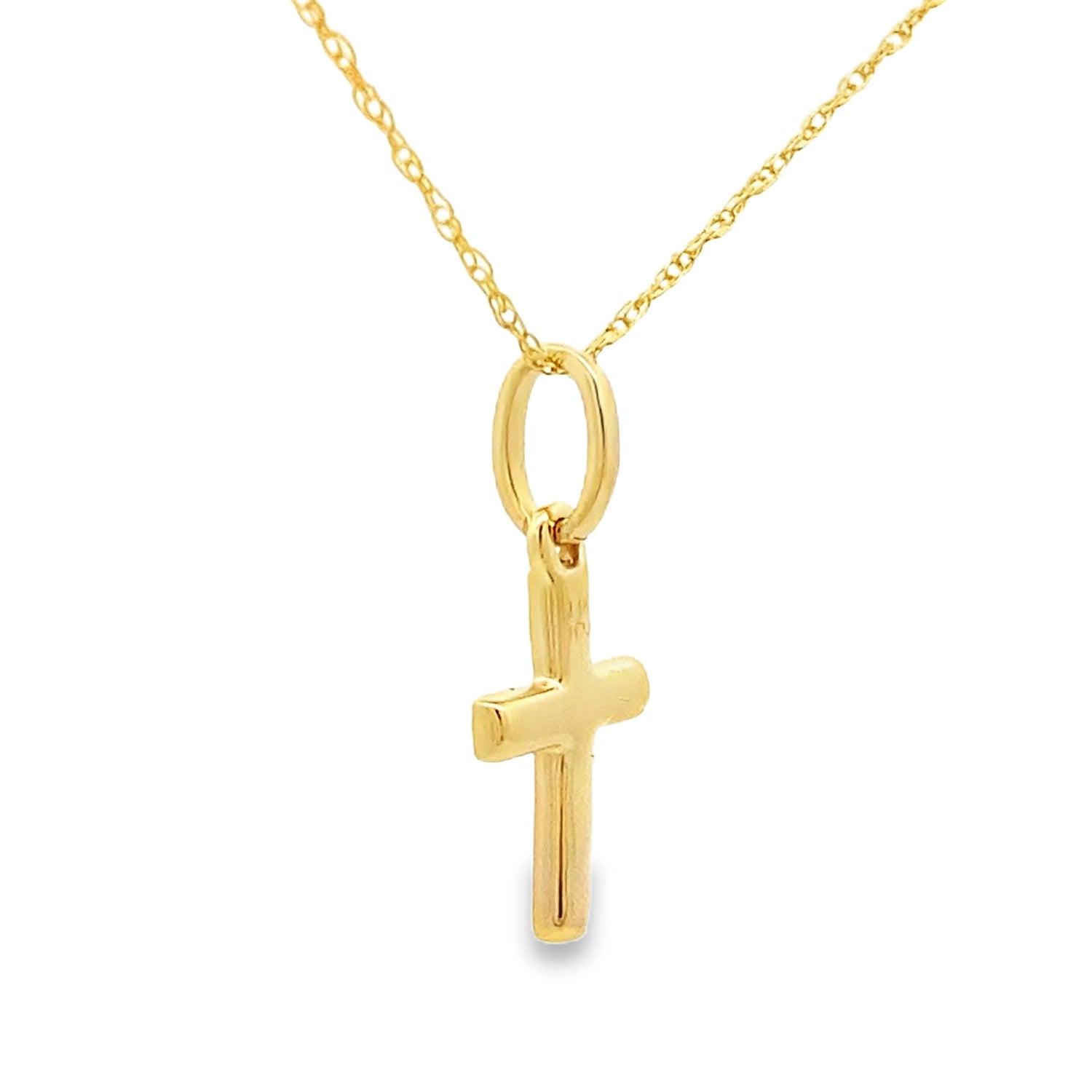 .05ct Diamond Cross Religious Pendant 14KT Yellow Gold by Bids.com