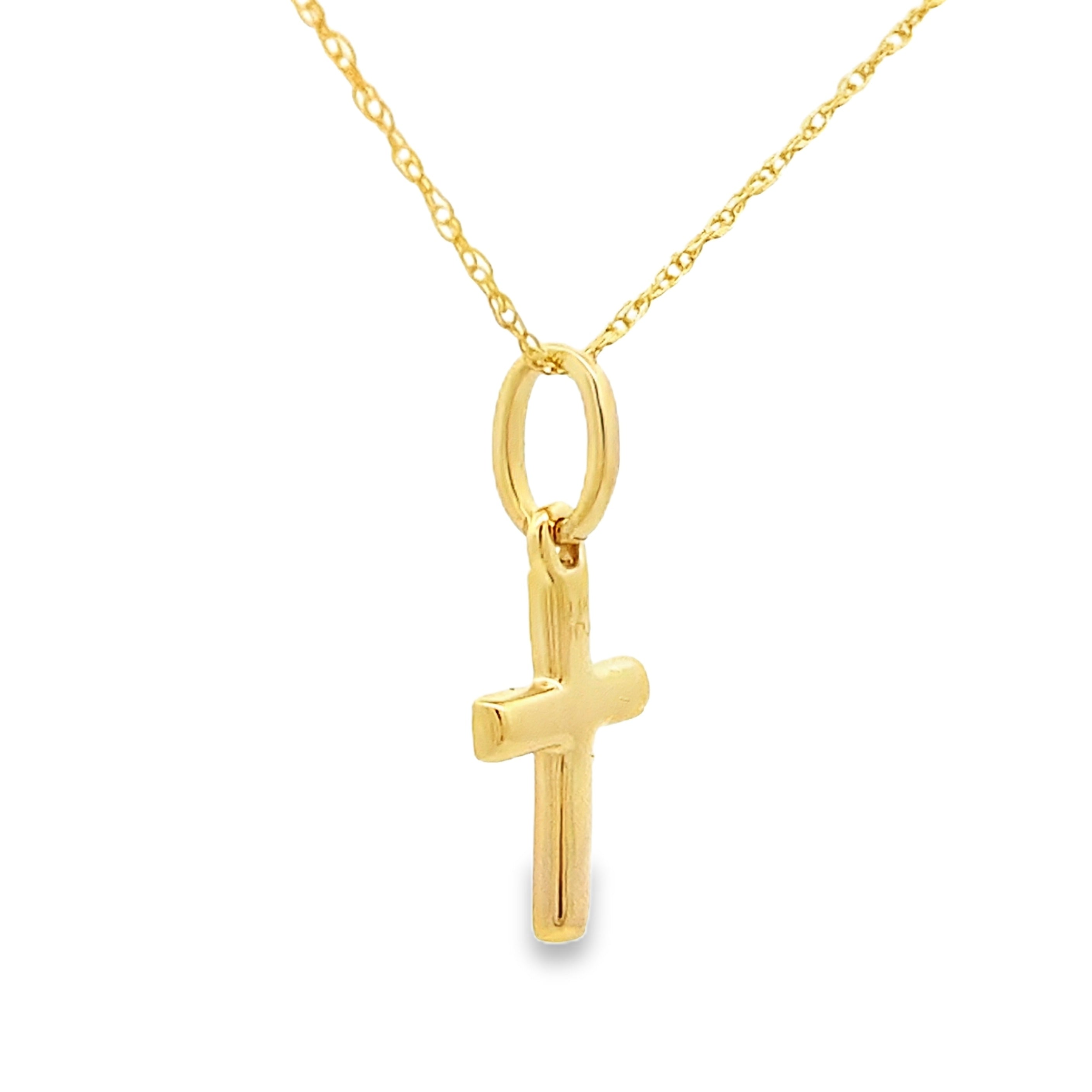 .05ct Diamond Cross Religious Pendant 14KT Yellow Gold by Bids.com