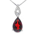 1.38ct Garnet Diamond Fashion Pendants 10KT White Gold by Bids.com