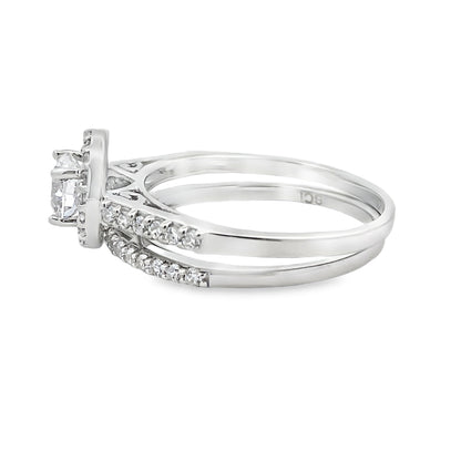 Natural Cubic Zirconia CZ SS Bridal Sterling Silver by Bids.com