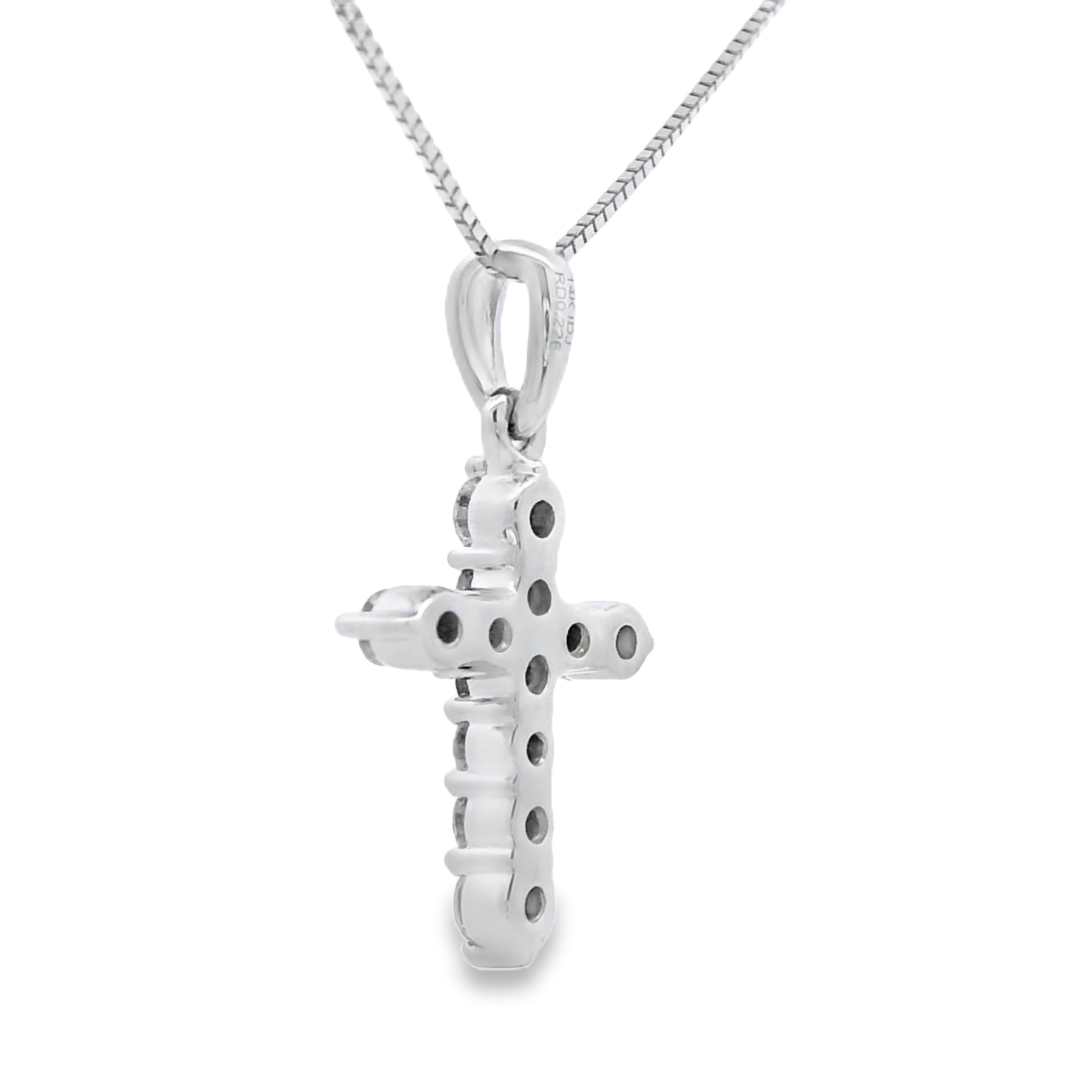 .23ct Diamond Cross Religious Pendant 14KT White Gold by Bids.com