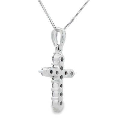 .23ct Diamond Cross Religious Pendant 14KT White Gold by Bids.com