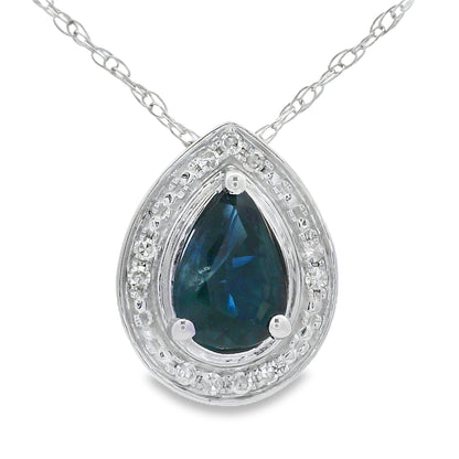 .54ct Sapphire Diamond Fashion Pendants 10KT White Gold by Bids.com