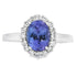 Genuine 1.55ct Tanzanite Diamond Ring 14KT White Gold by Bids.com