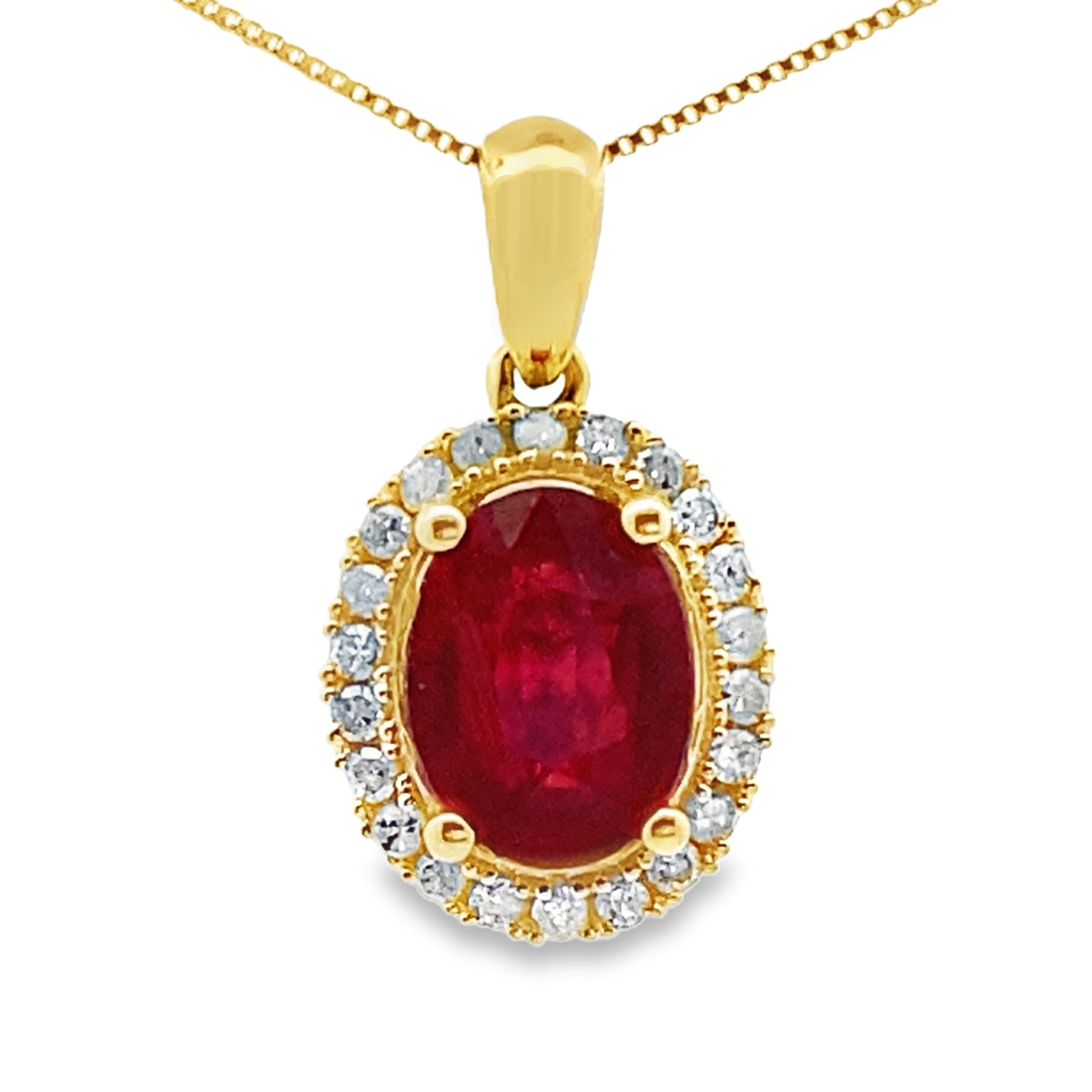 2.22ct Ruby Diamond Fashion Pendants 10KT Yellow Gold by Bids.com
