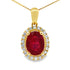 2.22ct Ruby Diamond Fashion Pendants 10KT Yellow Gold by Bids.com