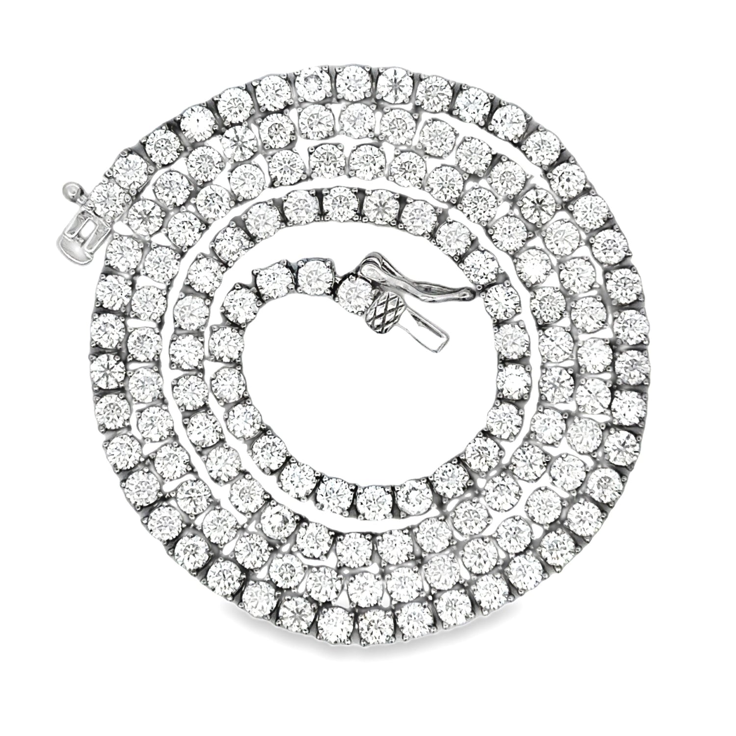 Natural 12.39ct Moissanite Tennis Sterling Silver