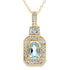 Aquamarine Diamond Fashion Pendants 10KT Yellow Gold by Bids.com