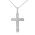 .08ct Diamond Cross Religious Pendant 14KT White Gold by Bids.com