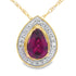 .52ct Garnet Diamond Fashion Pendants 10KT Yellow Gold by Bids.com