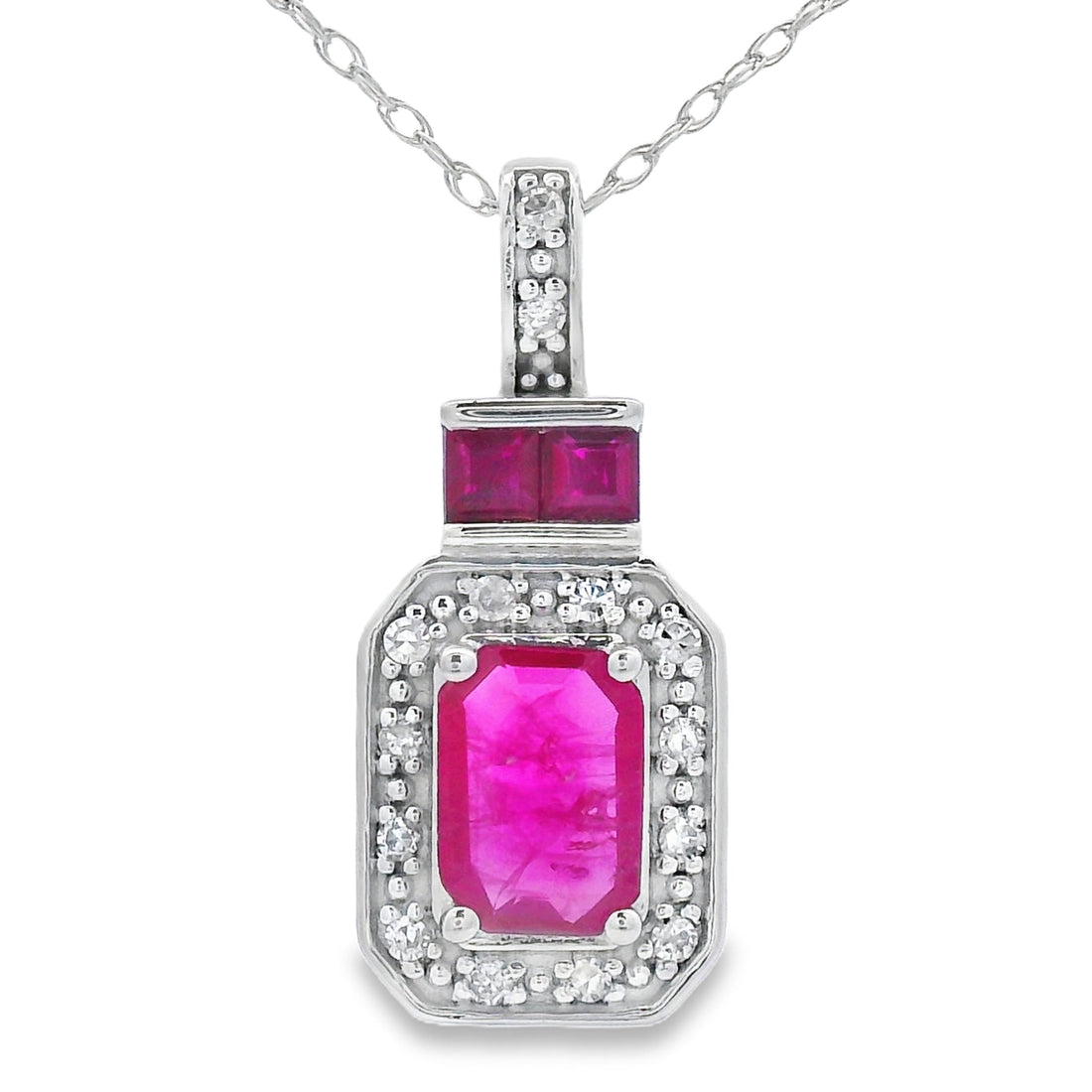 .82ct Ruby Diamond Fashion Pendants 14KT White Gold by Bids.com
