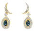 London Blue Topaz Dangle Earrings 10KT Yellow Gold by Bids.com