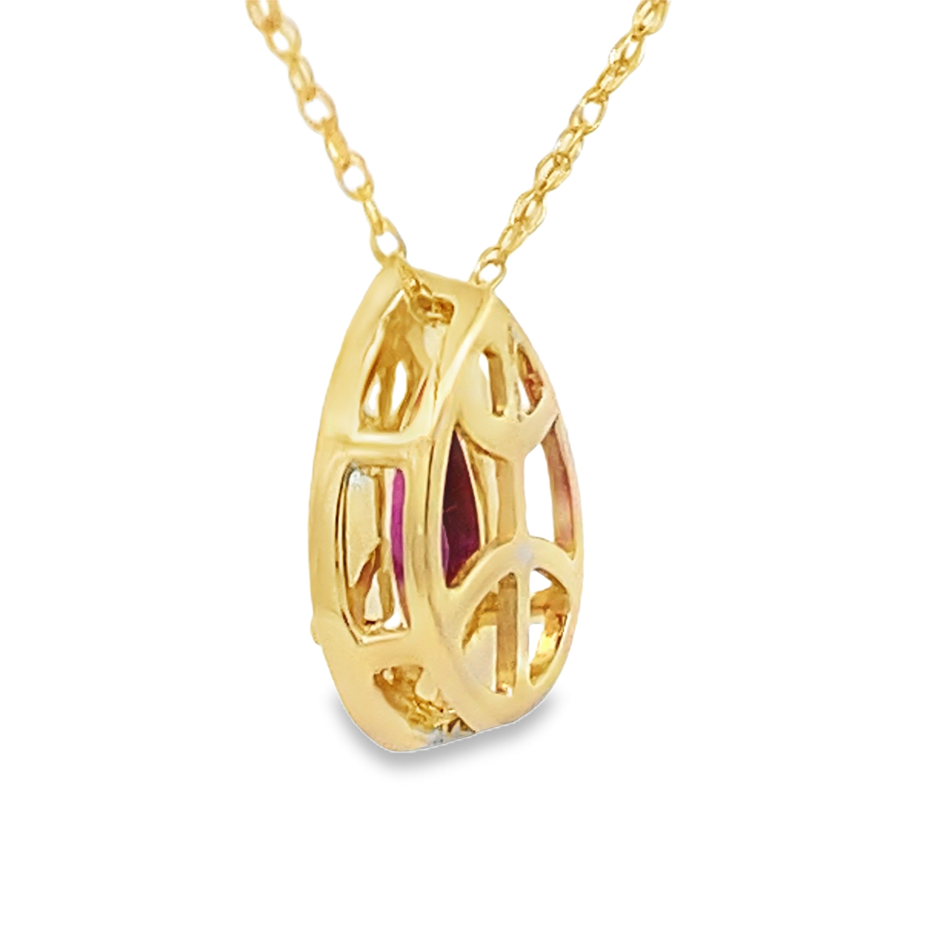 .52ct Garnet Diamond Fashion Pendants 10KT Yellow Gold by Bids.com